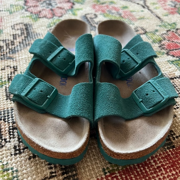 Teal Birkenstock Arizona - Picture 1 of 5